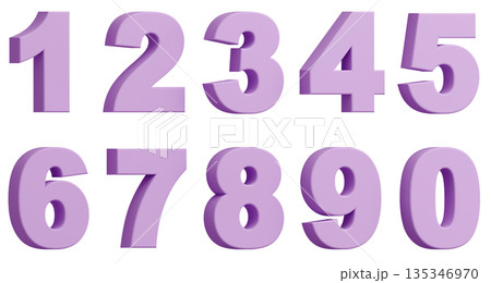 3D背景素材_数字_紫 3D背景素材_数字_紫 135346970