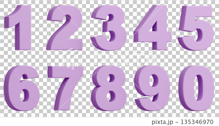 3D背景素材_数字_紫 3D背景素材_数字_紫 135346970