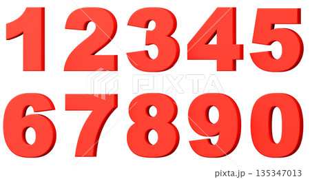 3D背景素材_数字_赤 3D背景素材_数字_赤 135347013