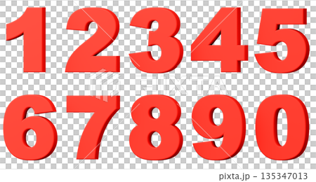 3D背景素材_数字_赤 3D背景素材_数字_赤 135347013