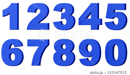 3D背景素材_数字_青 135347015