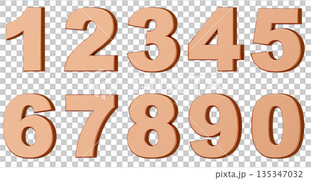 3D background material_numbers_metallic_gold 135347032