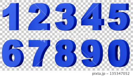 3D background material_number_blue 3D background material_number_blue 135347052