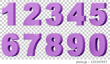 3D background material_number_purple 3D background material_number_purple 135347057