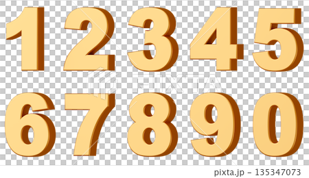 3D背景材質_數字_金屬黃 3D背景材質_數字_金屬黃 135347073