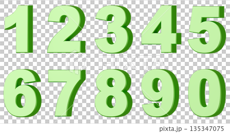 3D background material_numbers_metallic_green 3D background material_numbers_metallic_green 135347075