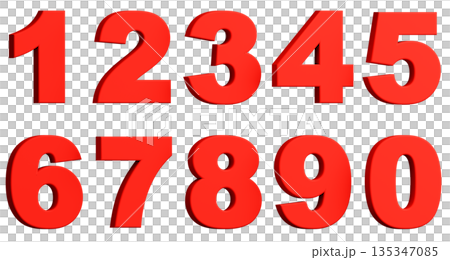 3D背景材質_number_red 3D背景材質_number_red 135347085