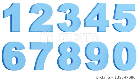 3D背景素材_数字_水色 135347096