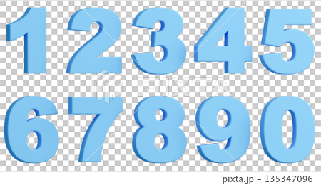 3D背景素材_数字_水色 135347096
