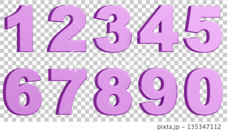 3D background material_numbers_metallic_purple 3D background material_numbers_metallic_purple 135347112