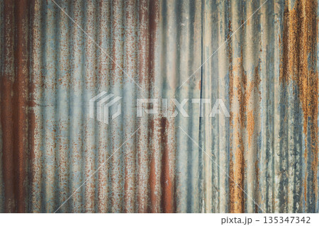 Old zinc wall texture background, rusty on galvanized metal panel sheeting. Old zinc wall texture background, rusty on galvanized metal panel sheeting. 135347342
