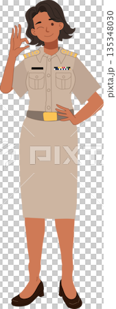 female government officer in official uniform standing confidently full body illustration female government officer in official uniform standing confidently full body illustration 135348030