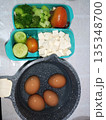 eggs and vegetables for breakfast 135348700