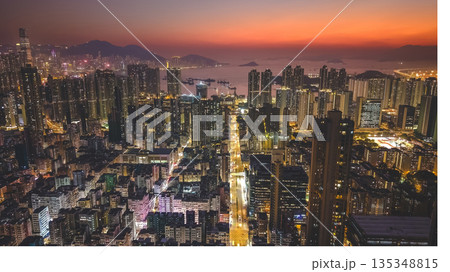 Jan 9 2026 Twilight Scene Over Yen Chow Street in Sham Shui Po Jan 9 2026 Twilight Scene Over Yen Chow Street in Sham Shui Po 135348815