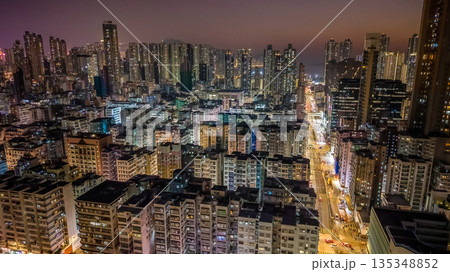 Jan 9 2026 Twilight Scene Over Yen Chow Street in Sham Shui Po 135348852