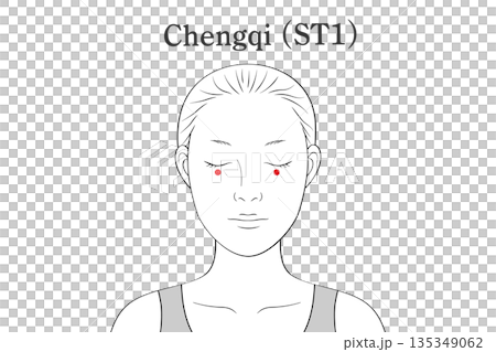 Illustration material of the Shokyu acupoint (in English) 135349062