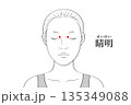 睛明（せいめい）のツボのイラスト素材 135349088