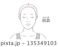 百会（ひゃくえ）のツボのイラスト素材 135349103
