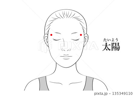 太陽（たいよう）のツボのイラスト素材 135349110