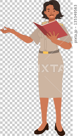 thai public sector worker giving presentation 135349563