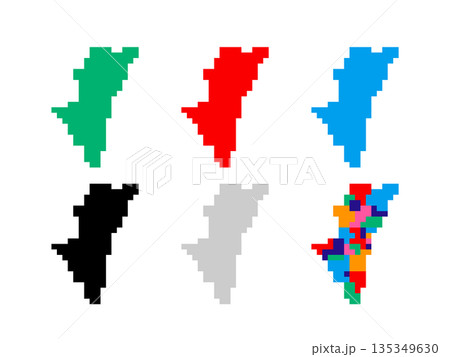 ドット絵の地図＿宮崎県＿角ドット-03 135349630