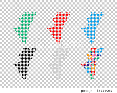 ドット絵の地図_宮崎県_角ドット-04 ドット絵の地図_宮崎県_角ドット-04 135349631