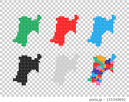 Pixel art map_Miyagi prefecture_Circle dot-03 135349692