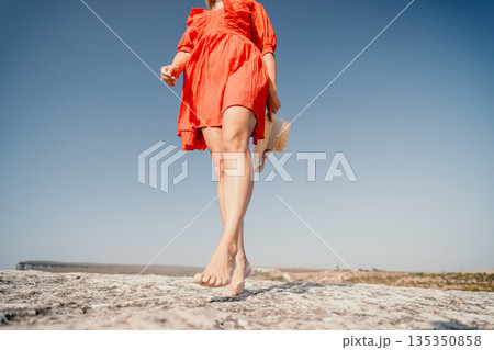 Barefoot Walk on a Sunny Day 135350858