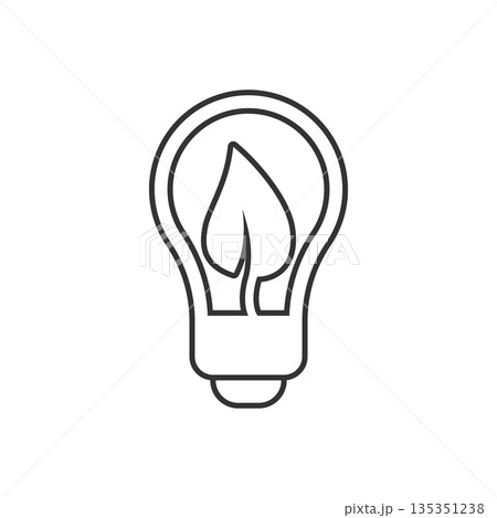 Light bulb icon in flat style. Lightbulb vector illustration on white isolated background. Energy lamp sign business concept. Light bulb icon in flat style. Lightbulb vector illustration on white isolated background. Energy lamp sign business concept. 135351238
