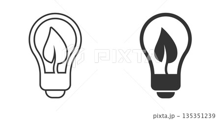 Light bulb icon in flat style. Lightbulb vector illustration on white isolated background. Energy lamp sign business concept. Light bulb icon in flat style. Lightbulb vector illustration on white isolated background. Energy lamp sign business concept. 135351239
