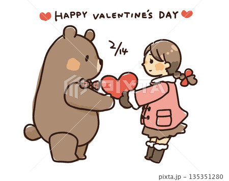 バレンタインくま バレンタインくま 135351280