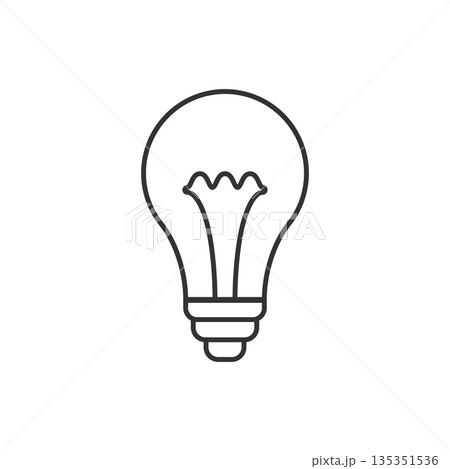 Light bulb icon in flat style. Lightbulb vector illustration on white isolated background. Energy lamp sign business concept. Light bulb icon in flat style. Lightbulb vector illustration on white isolated background. Energy lamp sign business concept. 135351536