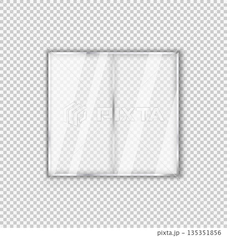 Window icon in flat style. Casement vector illustration on isolated background. Interior frame sign business concept. 135351856