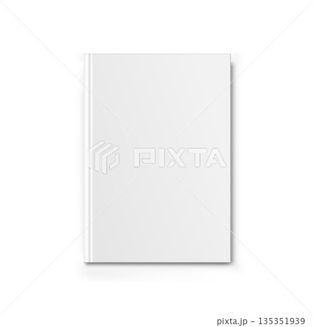 Book mockup icon in flat style. Cover template vector illustration on white isolated background. Blank notebook sign business concept. 135351939