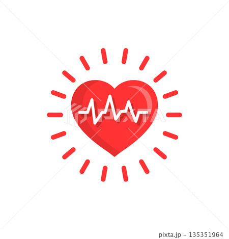 Arterial blood pressure icon in flat style. Heartbeat monitor vector illustration on isolated background. Pulse diagnosis sign business concept. Arterial blood pressure icon in flat style. Heartbeat monitor vector illustration on isolated background. Pulse diagnosis sign business concept. 135351964
