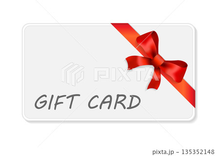 Gift card icon in flat style. Discount coupon vector illustration on isolated background. Bonus certificate sign business concept. 135352148
