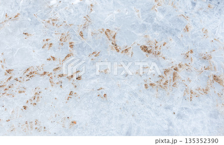 Thin ice crystalline structure with sand, natural background texture, macro photo Thin ice crystalline structure with sand, natural background texture, macro photo 135352390