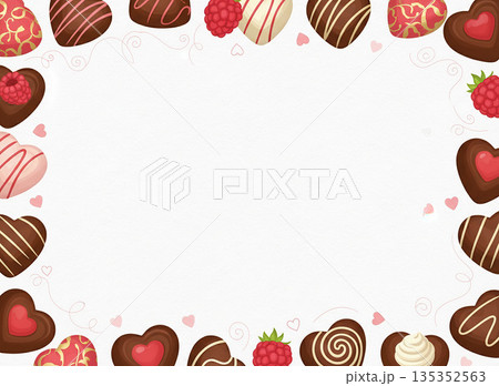 バレンタイン カラフルなチョコレートの壁紙 135352563