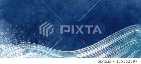 波の背景 和風 海 135352597