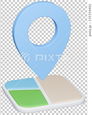 3D image_map pin_light blue 3D image_map pin_light blue 135354402