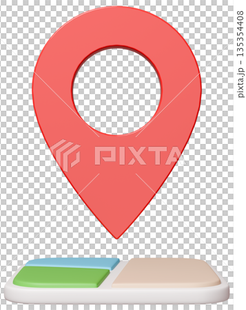 3D image_map pin_red 3D image_map pin_red 135354408