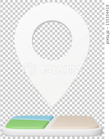 3D 影像地圖 pin_white 135354419