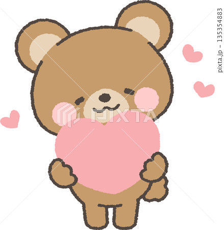 ハートを持つクマ 135354883