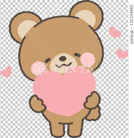 ハートを持つクマ 135354883