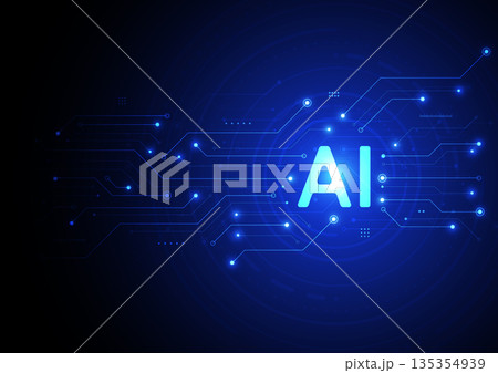 Abstract futuristic digital technology and Artificial intelligence chipset on circuit board in futuristic concept artwork for web, banner, card, cover. Vector illustration Abstract futuristic digital technology and Artificial intelligence chipset on circuit board in futuristic concept artwork for web, banner, card, cover. Vector illustration 135354939