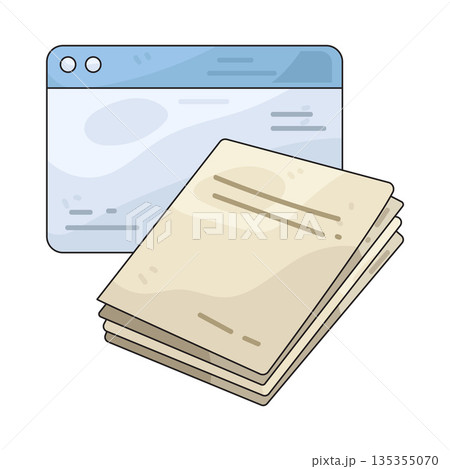 illustration of web file illustration of web file 135355070