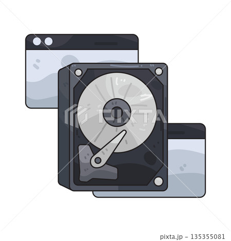 illustration of HDD illustration of HDD 135355081