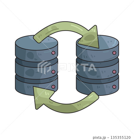 illustration of Data Backup 135355120