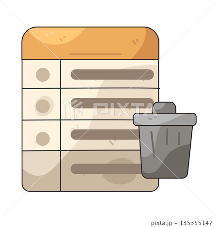 illustration of Data Delete illustration of Data Delete 135355147