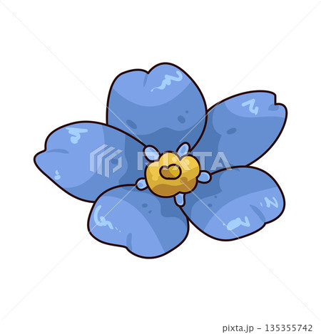 illustration of forget me not 135355742